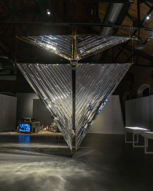 TX-2:MOONSHADOW spacecraft as part of : REWILD at MAXXI; photo credit: Adriana Knouf