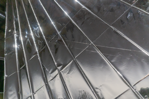 TX-2:MOONSHADOW sail detail as part of : REWILD at MAXXI; photo credit: Adriana Knouf