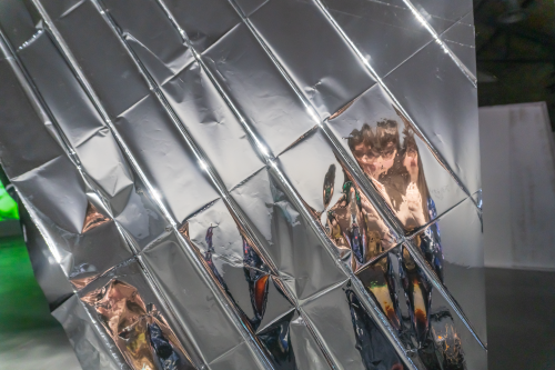 TX-2:MOONSHADOW sail detail as part of : REWILD at MAXXI; photo credit: Adriana Knouf
