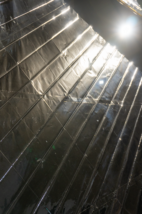 TX-2:MOONSHADOW sail detail as part of : REWILD at MAXXI; photo credit: Adriana Knouf
