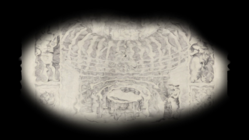 Still from video projected during the performance